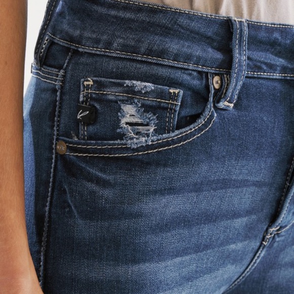 039 Kan Can High Rise Distressed Skinny Denim Jeans - Picture 7 of 10